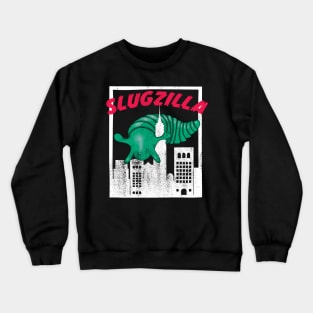 Green Slugzilla 3D Printed Sensory Slug Rampages New York! Crewneck Sweatshirt